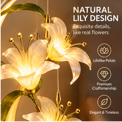 Lily Flower LED Table Lamp – Crescent Arc Bedside Light
