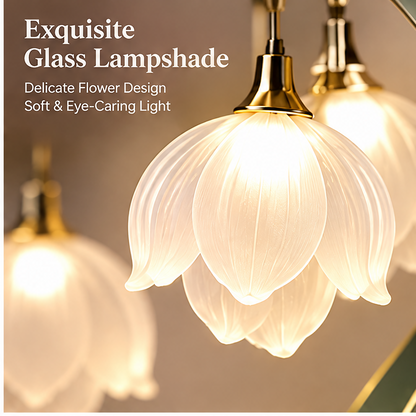 Lily of the Valley Flower Table Lamp – Glass Shade Touch Light