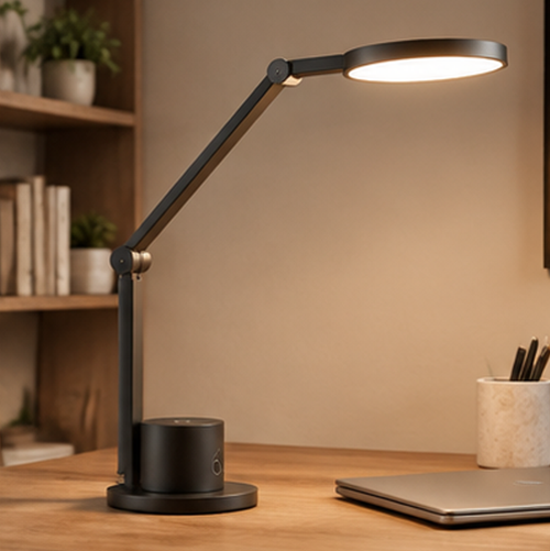 Adjustable LED Desk Lamp – Eye-Care Touch Dimmable Swing Arm Light