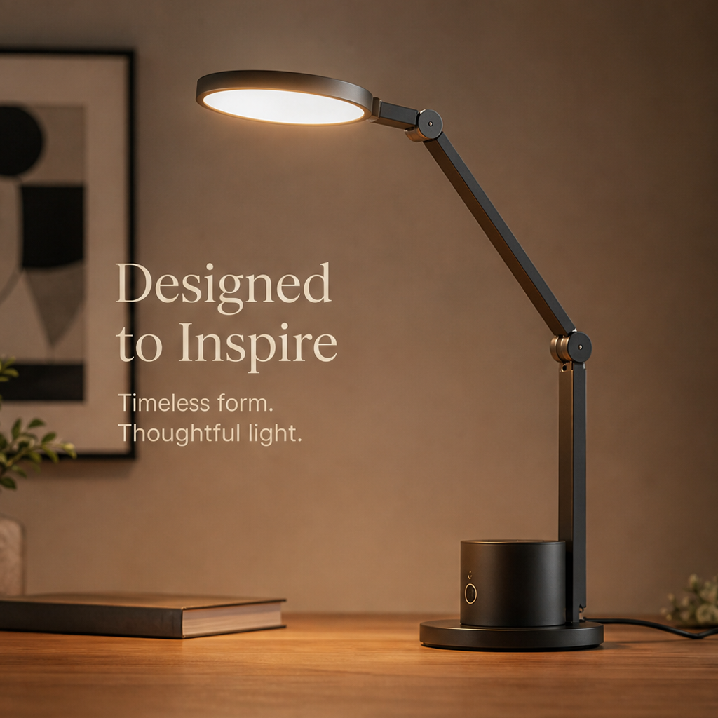 Adjustable LED Desk Lamp – Eye-Care Touch Dimmable Swing Arm Light